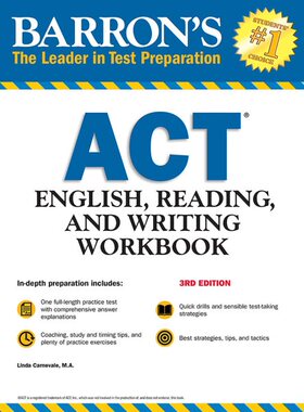 【预售】Barron’s ACT English, Reading and Wr...
