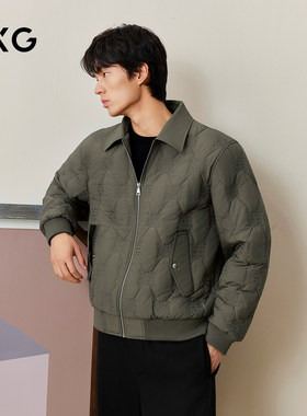 GXG男装 商场同款暗格翻领棉服 2025年冬季新品G25X074007