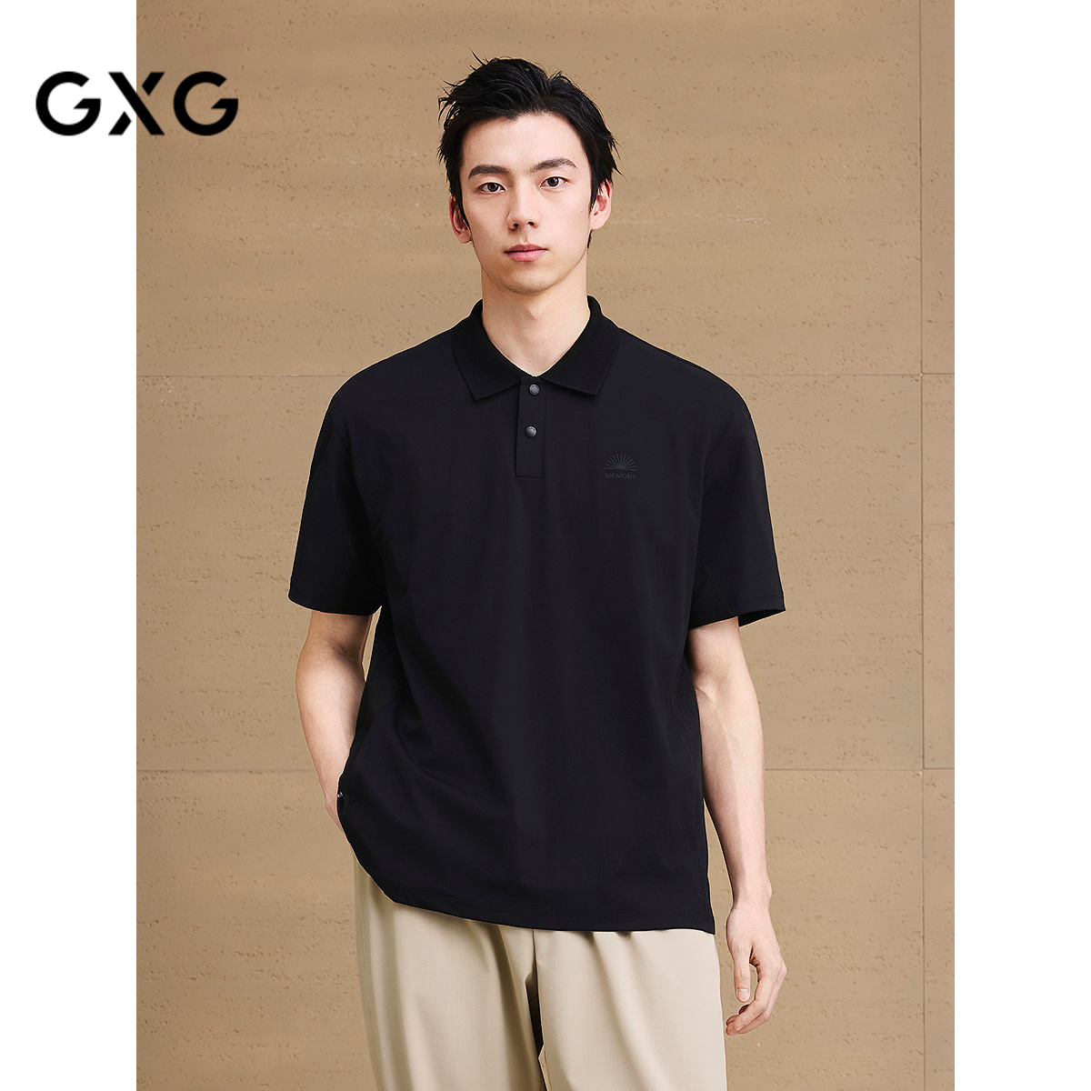 GXG透气弹力polo衫男25夏新品