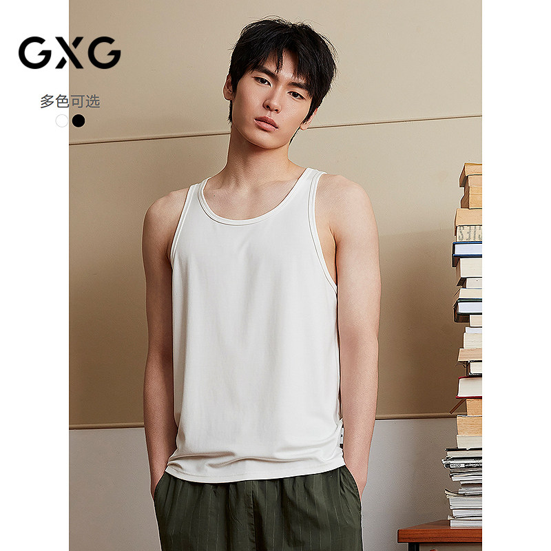 GXG男士背心 莫代尔柔滑内衣男高弹打底无袖背心家居服运动背心