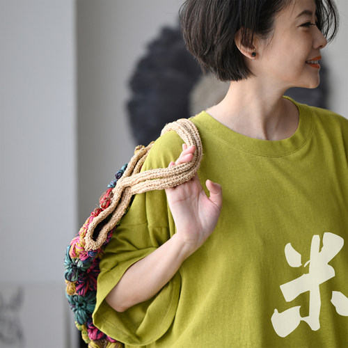 春夏宽松百搭多色薄款圆领T恤女
