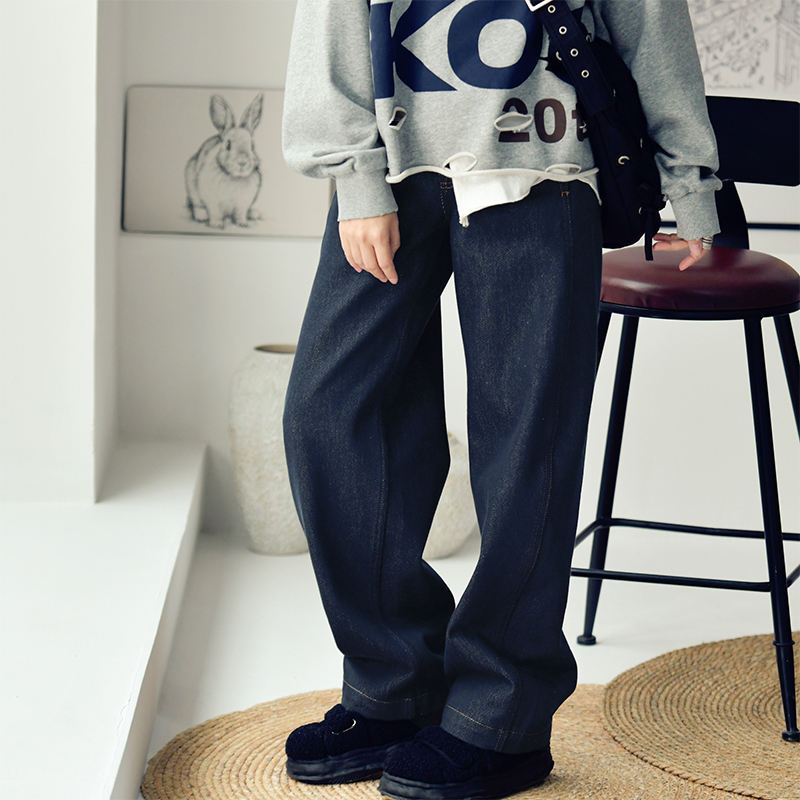 高腰遮肉显瘦香蕉牛仔裤