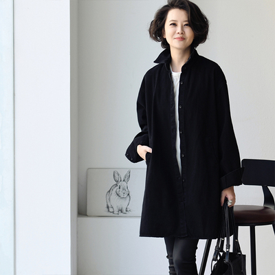 宽松中长款长袖大衬衫米兰宣言