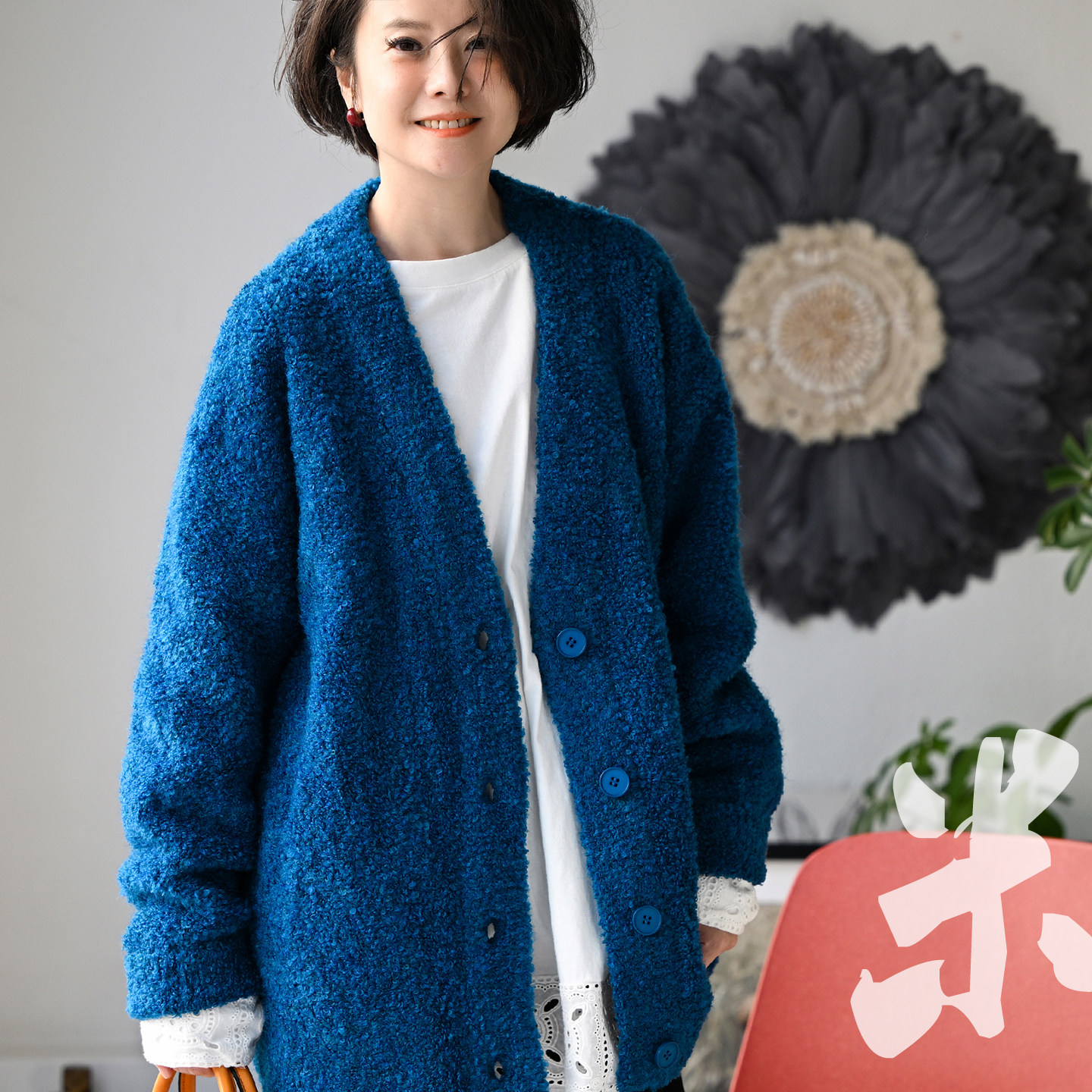 包邮M36553 文艺休闲洋气克莱因蓝V领单排扣开身加厚毛衣女2026,女装/女士精品,毛衣,淘宝优惠券,粉丝福利购,淘宝优惠卷