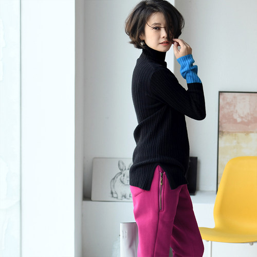 米兰宣言文艺半高领羊毛衫毛衣