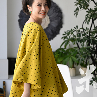 衬衫 娃娃款 甜美减龄双层宽松波点喇叭半袖 新品 包邮 女26春 C20230