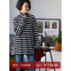 韩版 休闲百搭修身 弹力撞色条纹打底高领针织衫 Z70720 女 米兰宣言