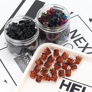 黑色刘海抓夹侧边小号鲨鱼碎发发卡夹子头饰夏季前额发抓头发前夹