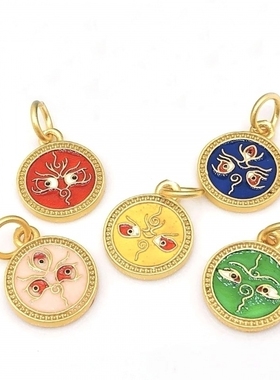 滴油五路财神吊坠挂件diy手串手项链饰品配件