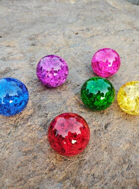 水晶茶台假山流水喷泉水景专用球摆件景观玻璃球喷泉盆景鱼缸配件