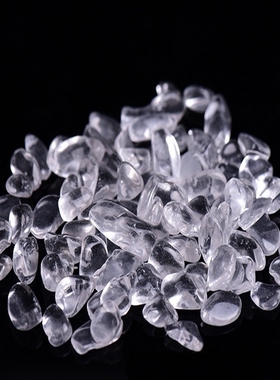 消磁石 天然白水晶碎石 净化消磁石 水晶散珠 100克