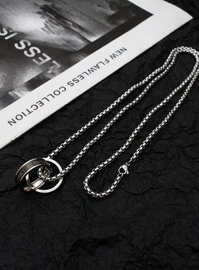 项链男潮配饰潮牌百搭男生小众高级感生日礼物送男友男士吊坠