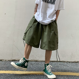 日系宽松阔腿五分裤男ins潮夏季抽绳工装短裤DK027-P35，男装牛仔裤，星座223（原229-2）