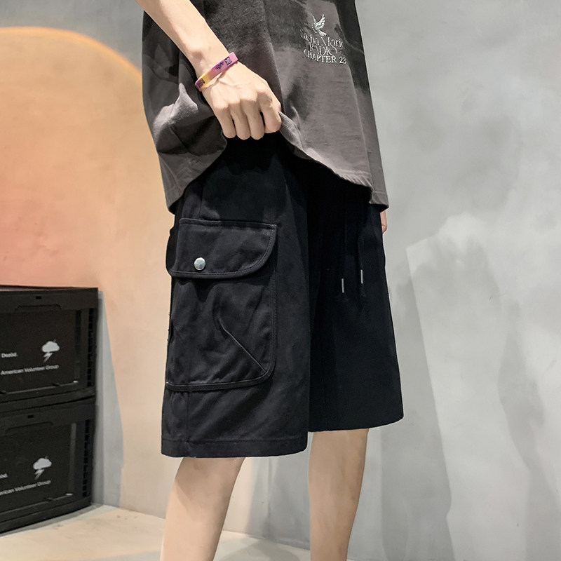 M-5XL宽松直筒五分工装裤男潮夏季新款大码短裤DK057-P35图片
