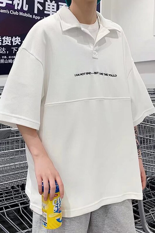 @港风翻领polo衫短袖T恤男潮牌夏季潮流简约DT25-P40,男装T恤,星座223（原229-2）