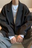 @港风2021休闲西装男秋季新款港味西服宽松百搭外套XF6514-P55，男装西服套装，星座223（原229-2）