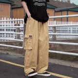 @港风工装裤男潮牌ins束脚宽松休闲长裤多口袋裤子NZ281-P40，男装工装外套，星座223（原229-2）