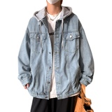 @港风牛仔外套男春秋季2024新款潮牌ins连帽夹克衫JK887-P70，男装夹克，星座229-2