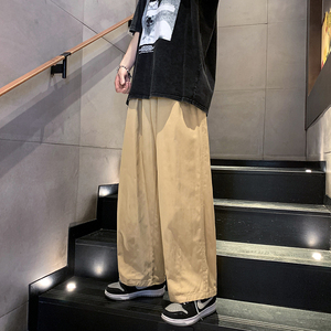 @港风夏季休闲工装裤男女潮流百搭宽松阔腿老爹裤NZ275-P45