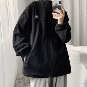 秋冬摇粒绒夹克男开衫卫衣加大码外套 JK280/P65图片
