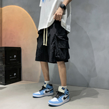 @港风M-5XL日系工装短裤男潮大码宽松多口袋速干五分裤DK059-P40，男装牛仔裤，星座223（原229-2）