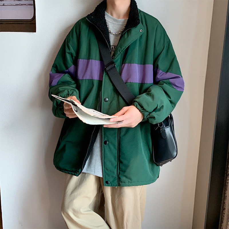 @港风内里羊羔毛棉衣青少年男生立领面包服MY9008-P85,男装棉衣,星座223（原229-2）