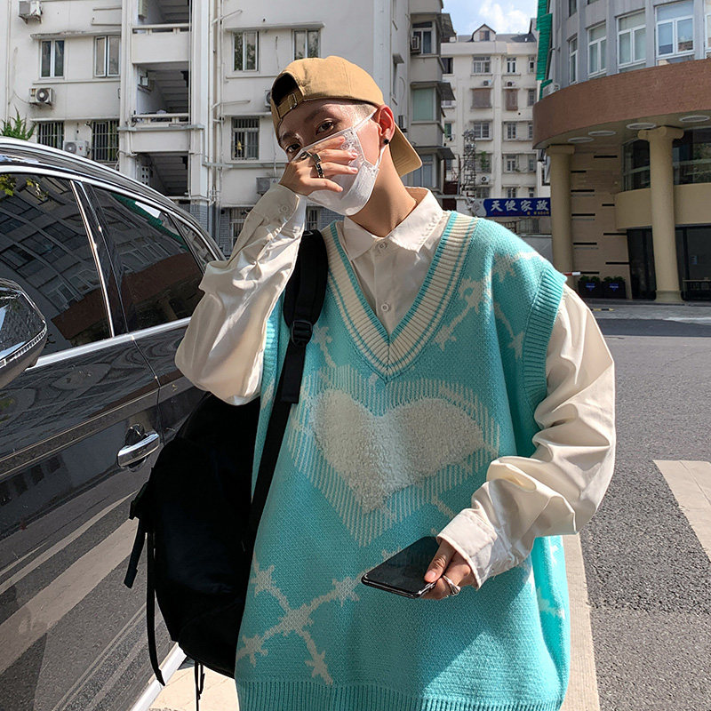@港风男针织背心马甲情侣无休坎肩外套21M84-P38,男装背心/马甲,星座223（原229-2）