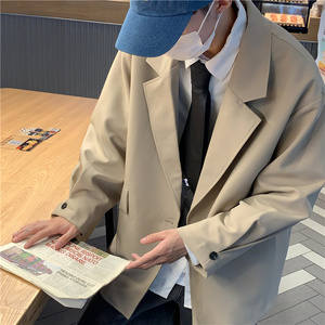 @港风 2025新款休闲西装男秋季新款西服宽松百搭外套XF6514-P55图片