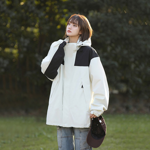 中性冲锋衣男女2025春户外森系夹克薄外套 JK001-P55图片