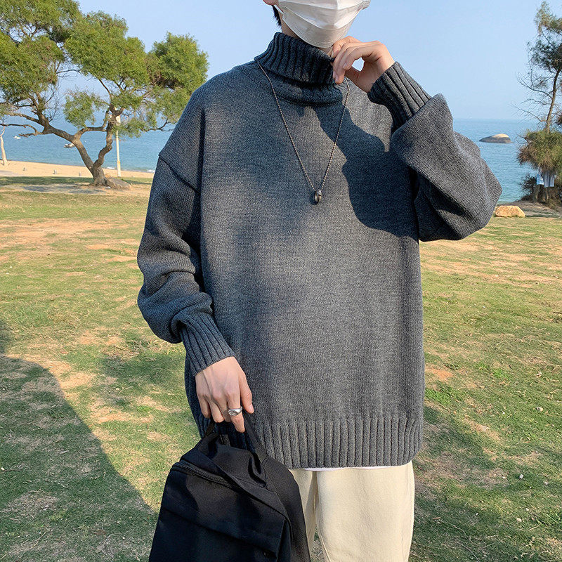 @港风套头高领纯色针织衫毛衣男大码M-8XL韩版上衣21M60-P35,男装针织衫/毛衣,星座223（原229-2）