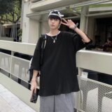 @港风百褶冰丝ins男气质潮标准城市风貌T恤DT15-P28，男装T恤，星座223（原229-2）