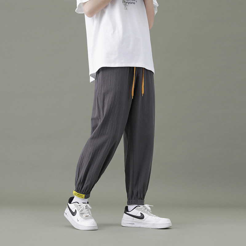 @日系棉麻束脚裤男风夏季透气九分裤NZ259-P35,男装休闲裤,星座223（原229-2）