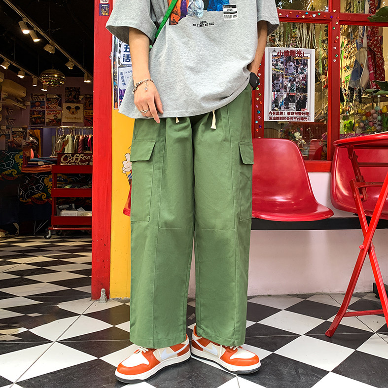 @港风 2025夏季新款工装休闲裤男宽松直筒裤NZ262-P40图片