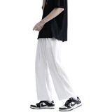 @港风2025男生春夏直筒休闲百搭裤宽松潮流冰丝垂感NZ240-P30，男装休闲裤，星座223（原229-2）