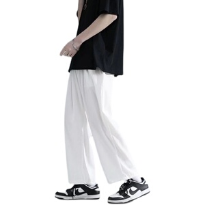 @港风  2025男生春夏直筒休闲百搭裤宽松潮流冰丝垂感 NZ240-P30图片