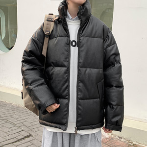 @港风 PU衣棉衣男韩版ins潮流宽松冬季保暖棉服MY9001-P75图片