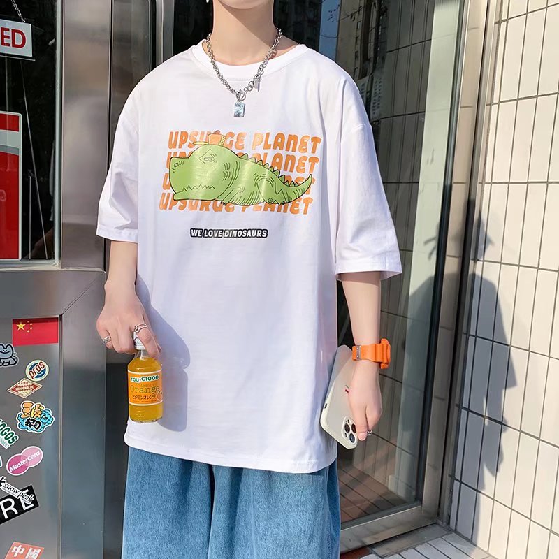@港风卡通印印短袖T恤男纯棉打底半袖DT18-P25,男装T恤,星座223（原229-2）