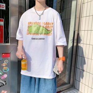 @港风 卡通印印短袖T恤男纯棉打底半袖DT18-P25图片