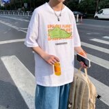 @港风卡通印印短袖T恤男纯棉打底半袖DT18-P25，男装T恤，星座223（原229-2）