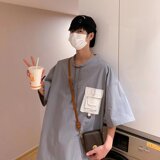 @港风男生短袖流行立体口袋夏季体恤衫大码宽松DT03-P30，男装T恤，星座223（原229-2）