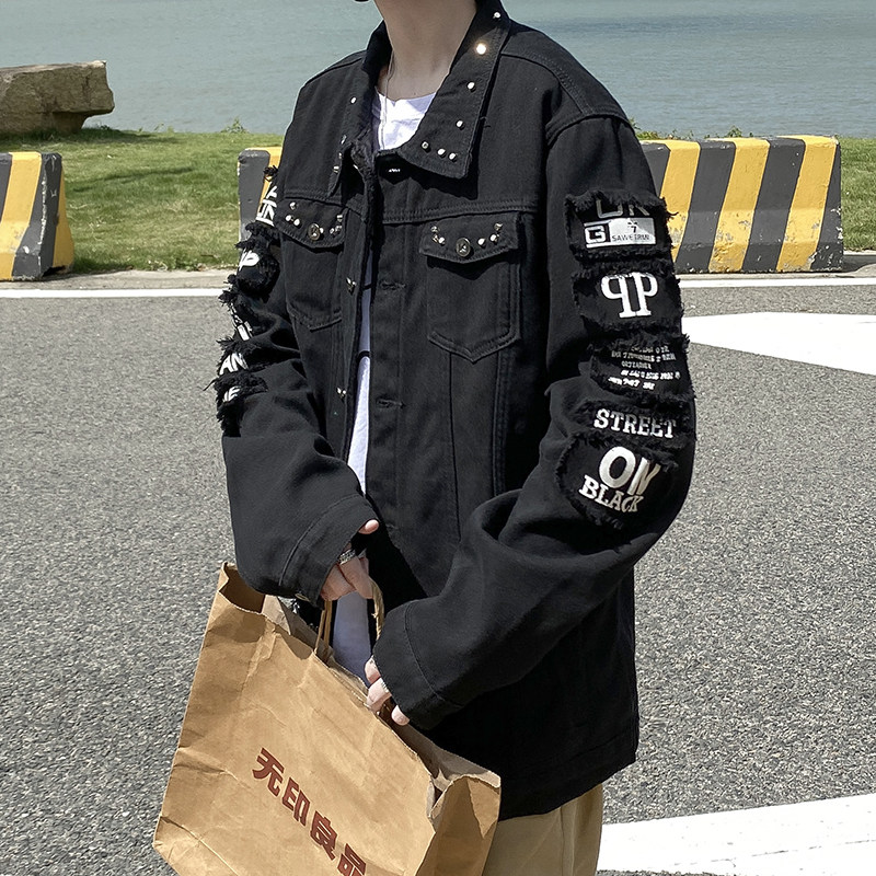 @港风加绒加厚工装牛仔夹克男秋冬外套JK308-P80,男装夹克,星座223（原229-2）