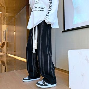 @港风飘带扎染牛仔裤男宽松直筒高街潮裤子NZ230-P45