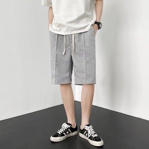 @港风 短裤男夏季薄款流纯色五分中裤宽松运动裤DK039-P30图片