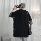 @港风拼接民族风夏季短袖T恤宽松潮男半袖DT05-P25，男装T恤，星座223（原229-2）