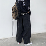 @港风2025新款男潮牌街头嘻哈阔腿裤加大码宽松牛仔裤NZ228-P55，男装牛仔裤，星座223（原229-2）