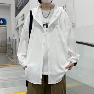 @港风 夏季薄款透气防晒衣男宽松连帽开衫夹克潮流外套 CS133-P40图片