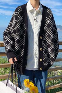 @港风 毛衣男慵懒风春秋2025年新款宽松复古风开衫毛衣21M36-P45图片