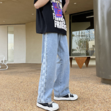 @港风2025年春秋新款M-5XL大码格子牛仔裤男长裤NZ210-P45，男装牛仔裤，星座223（原229-2）