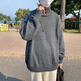 @港风套头高领纯色针织衫毛衣男大码M-8XL韩版上衣21M60-P35，男装针织衫/毛衣，星座223（原229-2）