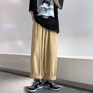 @港风 夏季休闲工装裤男女潮流百搭宽松阔腿老爹裤NZ275-P45图片